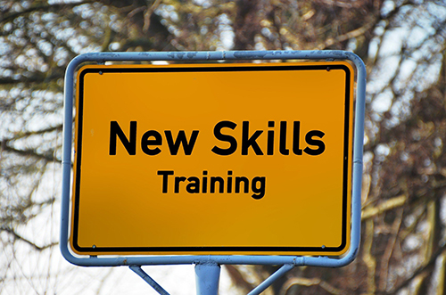 New Skills Road Sign