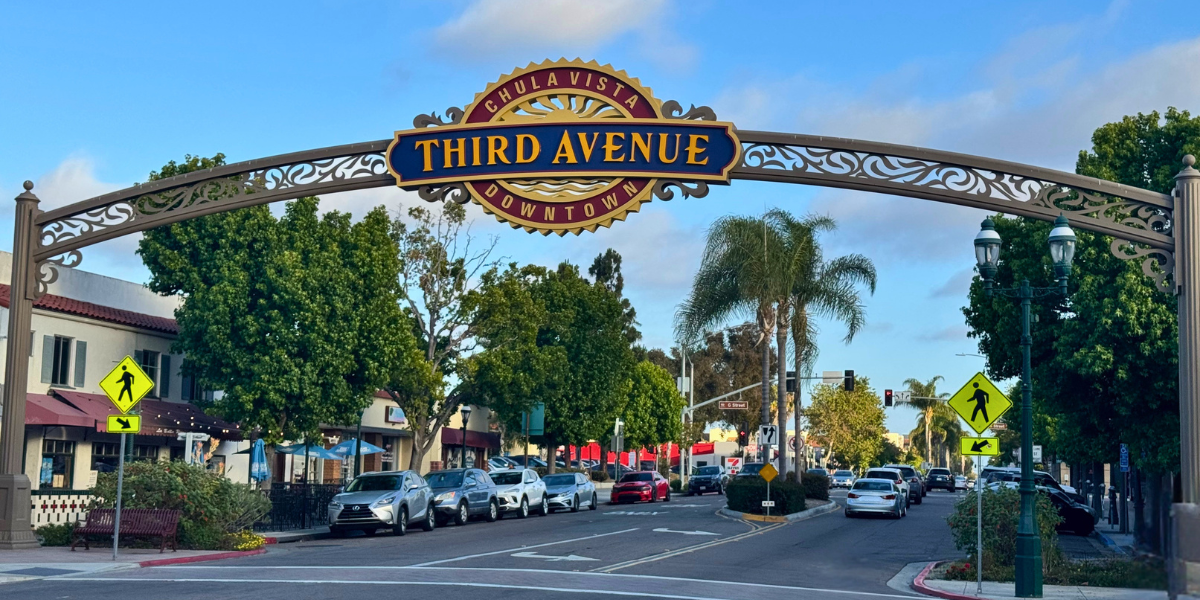 Driving in Chula Vista on Third Avenue